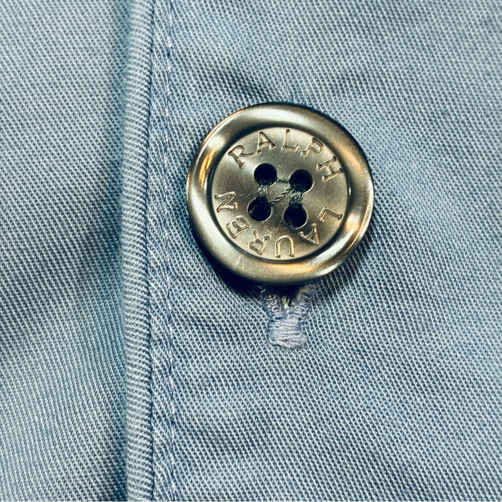 Polo Ralph Lauren Pajama Sleep Shirt Large Long Sleeve Blue - Picture 6 of 9